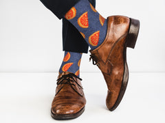 Sick Socks – Orange – Down on the Farm Socks For Men and Women - Horizon Bliss