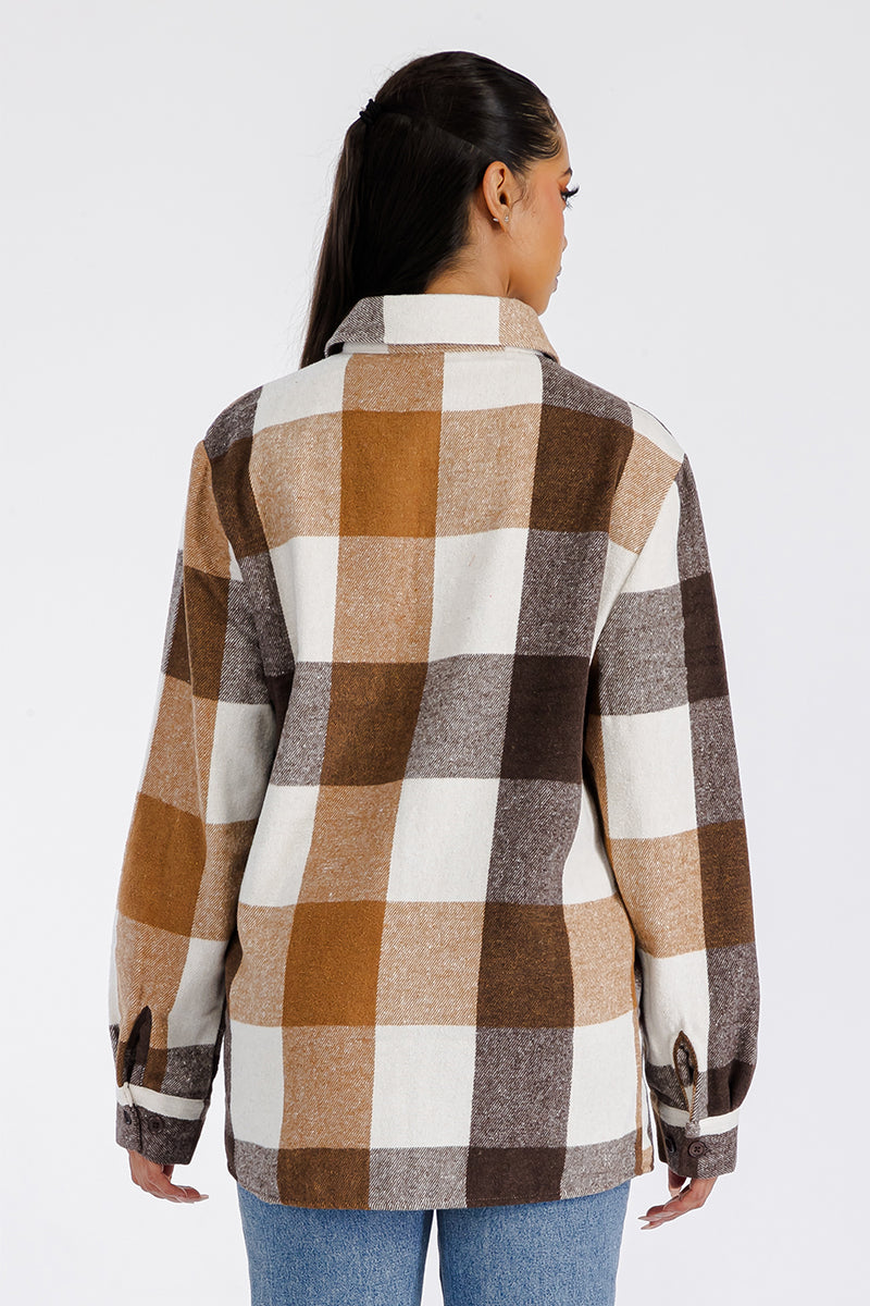 Boyfriend Oversized Soft Flannel Shacket - Horizon Bliss