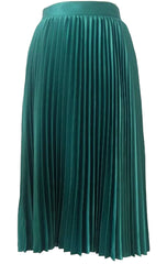 Emerald Green Pleated Skirt - Horizon Bliss