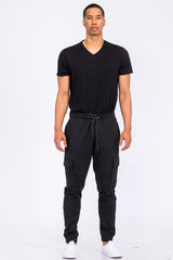 Cotton Blend Cargo Joggers - Horizon Bliss