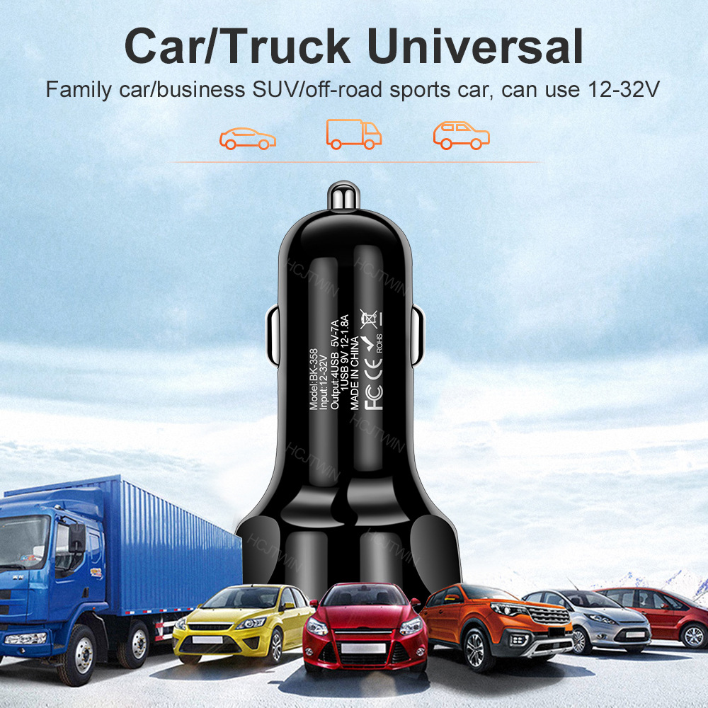 4 USB Car Charger Fast 7A QC3.0 Quick Car Chargr Adapter - Horizon Bliss