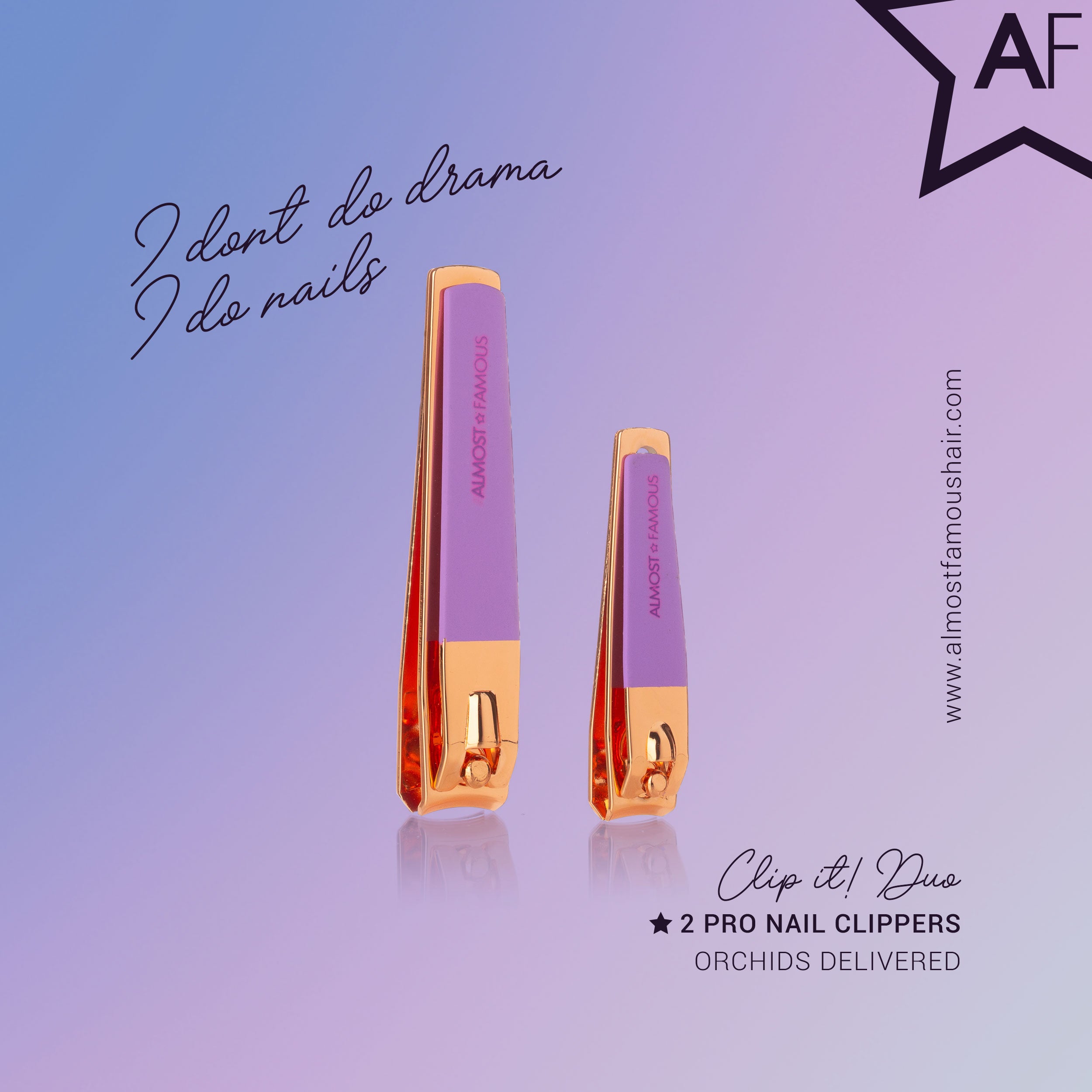 Almost Famous "Clip It" Rose Gold Nail Clipper Duo - Horizon Bliss