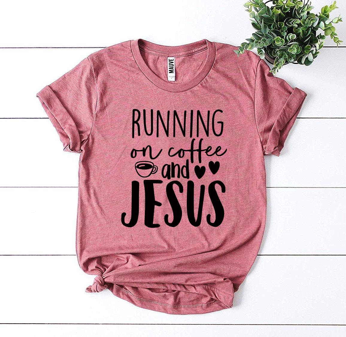 Running On Coffee And Jesus T-shirt - Horizon Bliss