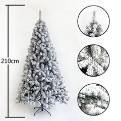 Artificial PVC Flocked Christmas Tree 7FT Snow Hinged Christmas Tree