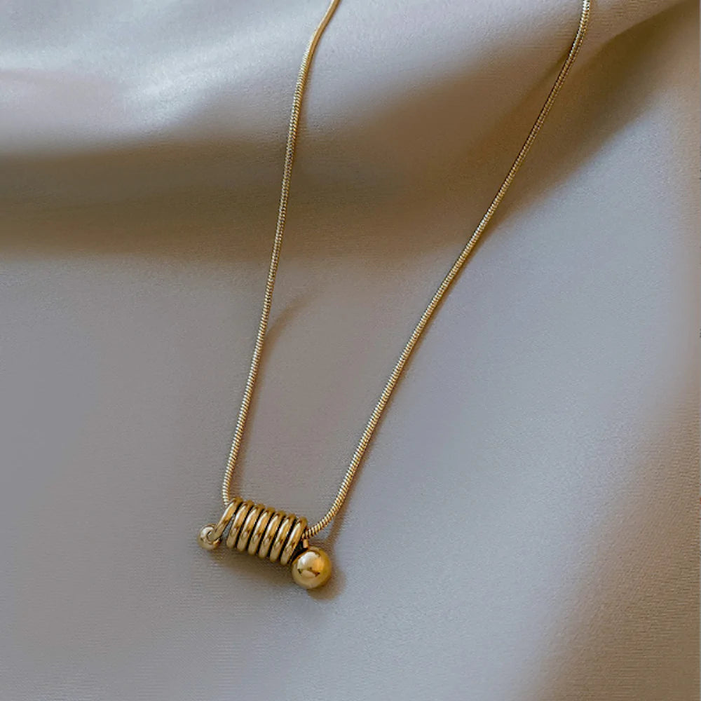 Womens Necklace With A Mini Spring - Horizon Bliss