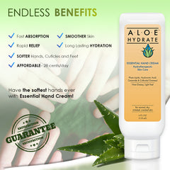 AloeHydrate Essential Hand Cream; Moisturize, Soften, Repair Dry Skin