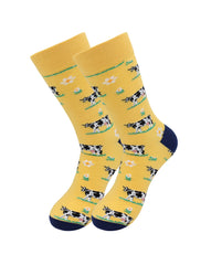 Cute Cotton Funny Animal Socks - Cow - For Men and Women - Horizon Bliss