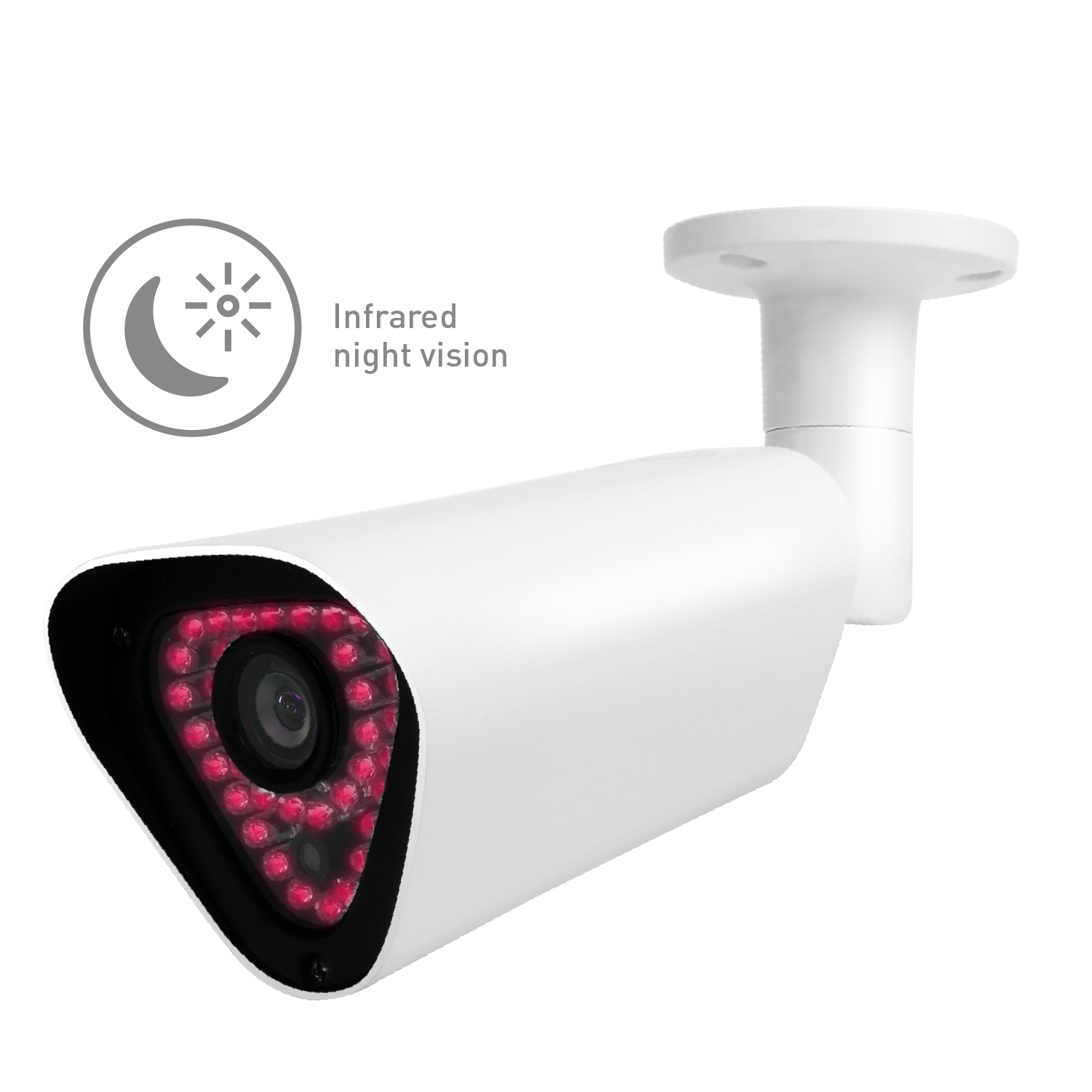 AR4 Outdoor Bullet Camera - White, AI Detection, Night Vision - Horizon Bliss