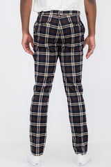 Plaid Slim Fit Trouser Pants - Horizon Bliss