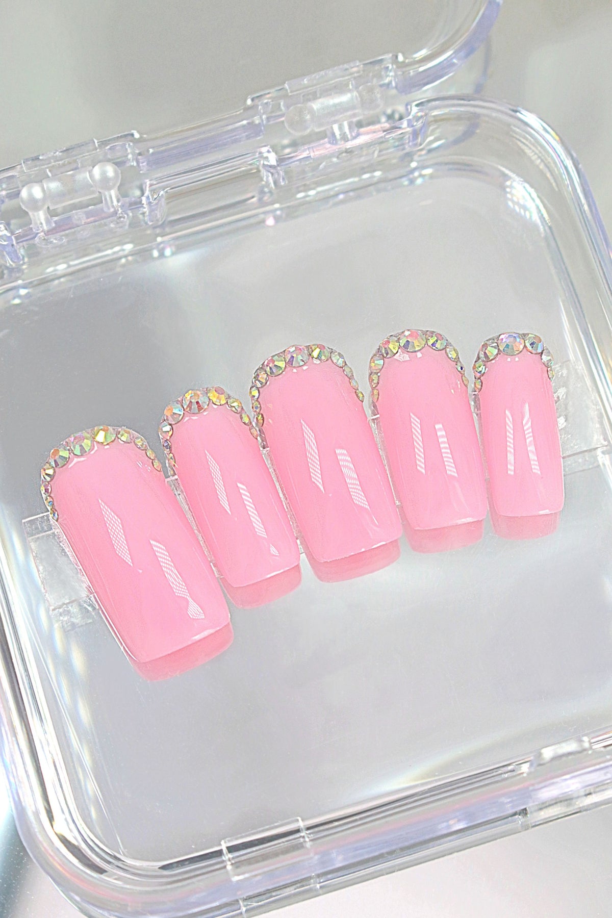 “Pink Sparkles” Press On Nails Set - Horizon Bliss