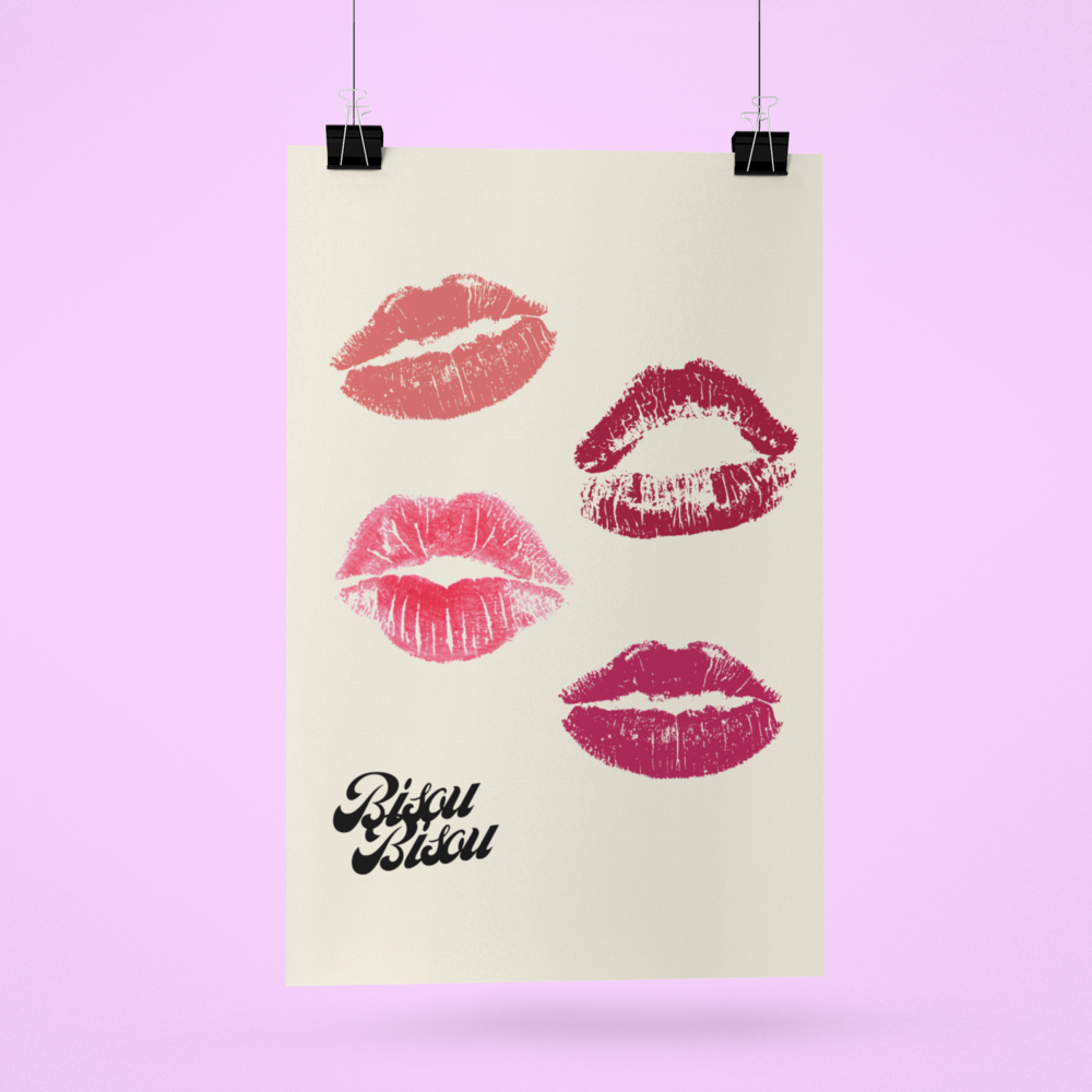 Bisou Bisou Kisses Poster - Horizon Bliss