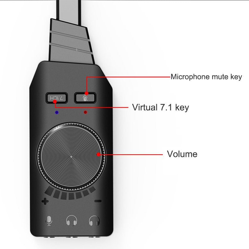 Virtual 7.1CH USB Sound Card