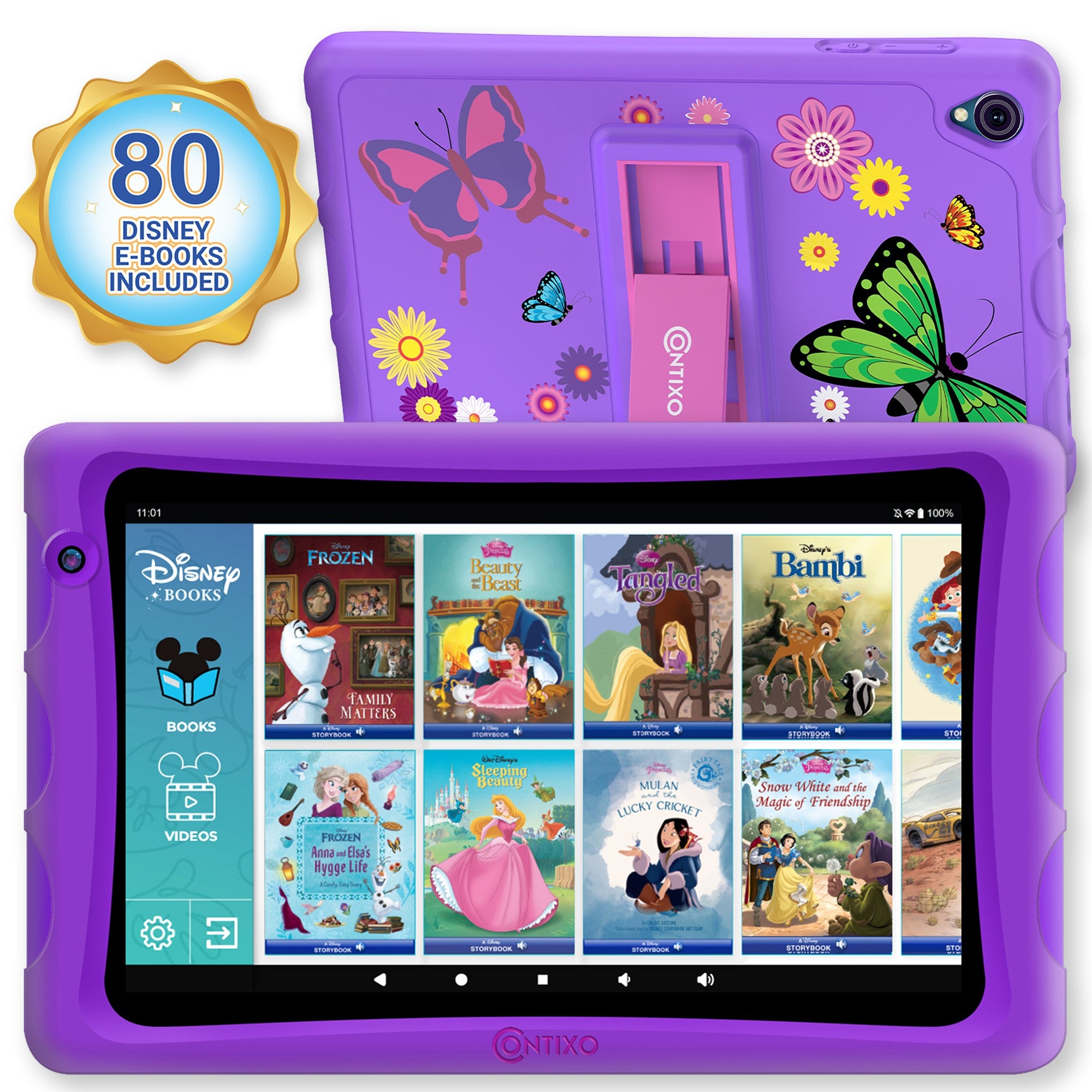 K80-Purple 8" Kids Android 64GB Tablet with Disney E-books and videos - Horizon Bliss