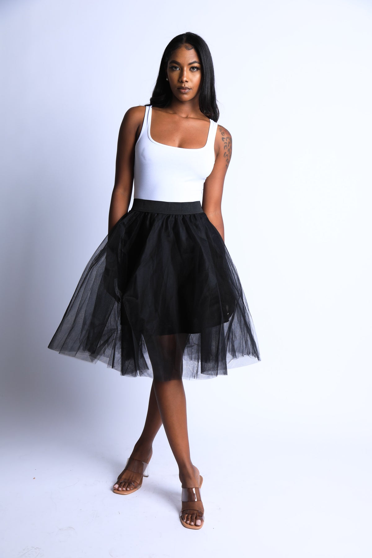 Tutu Tulle Knee Length A Line Ballet Dance Prom Party Layers Skirt - Horizon Bliss