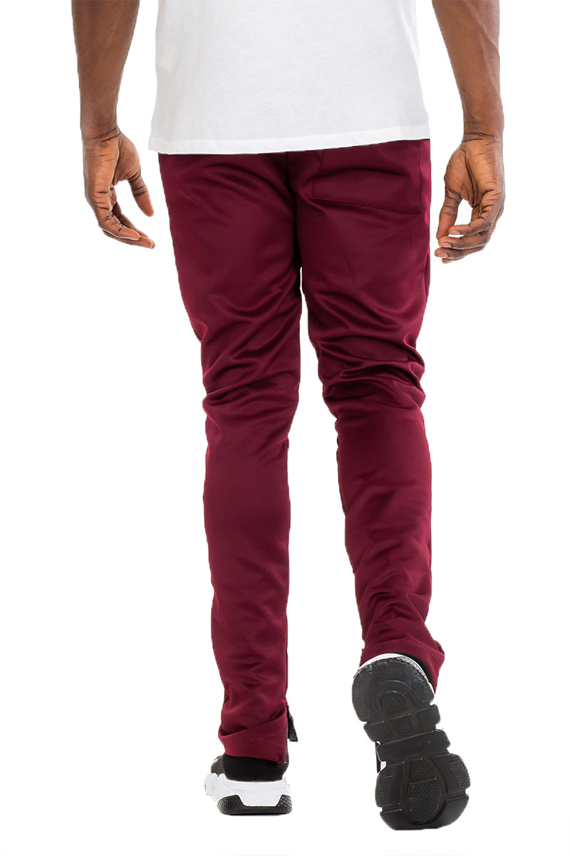 SIMPLE TRACK PANTS- BURGUNDY - Horizon Bliss