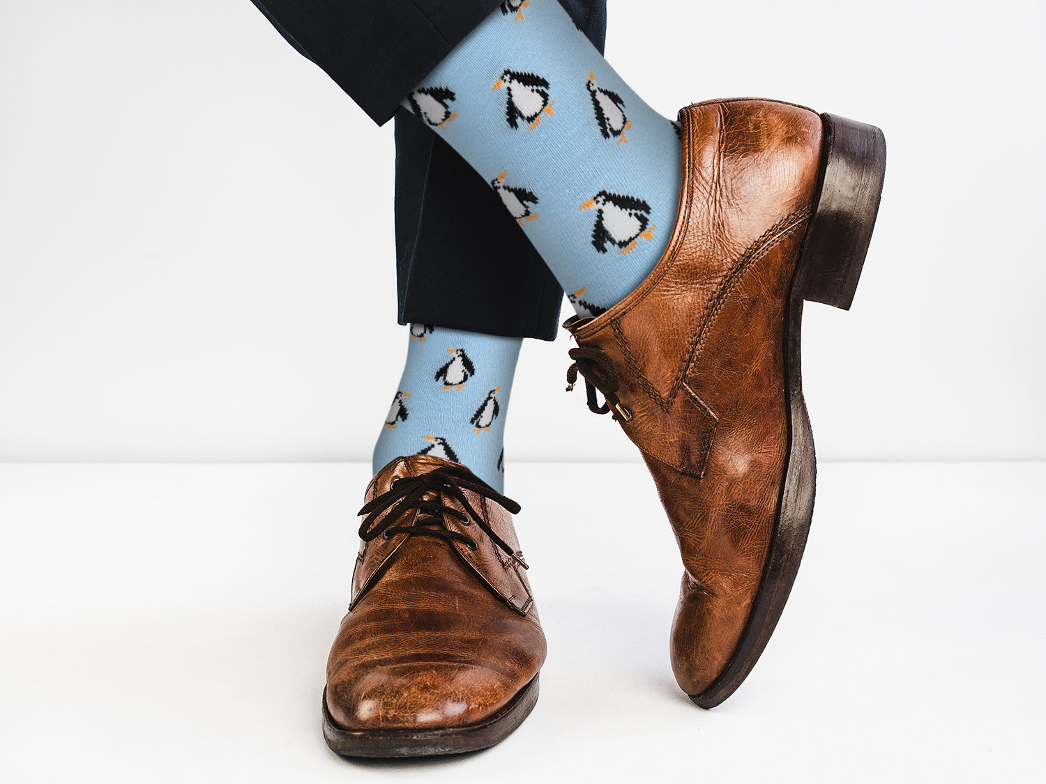 Sick Socks - Penguin - Exotic Animals Casual Dress Socks - Horizon Bliss