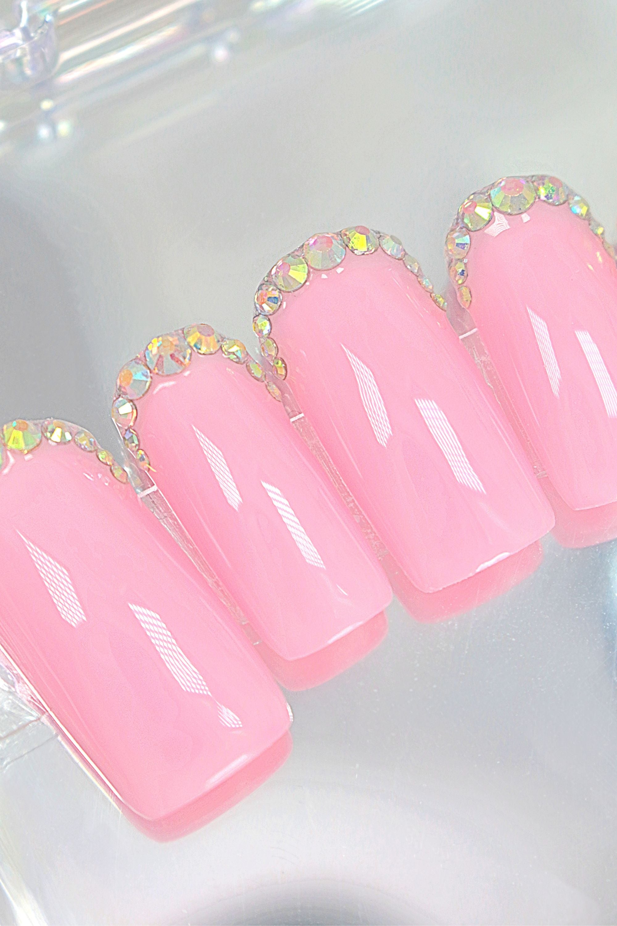 “Pink Sparkles” Press On Nails Set - Horizon Bliss