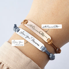 Personalized Handwriting Bracelet Handwritten Signature Jewelry - Horizon Bliss