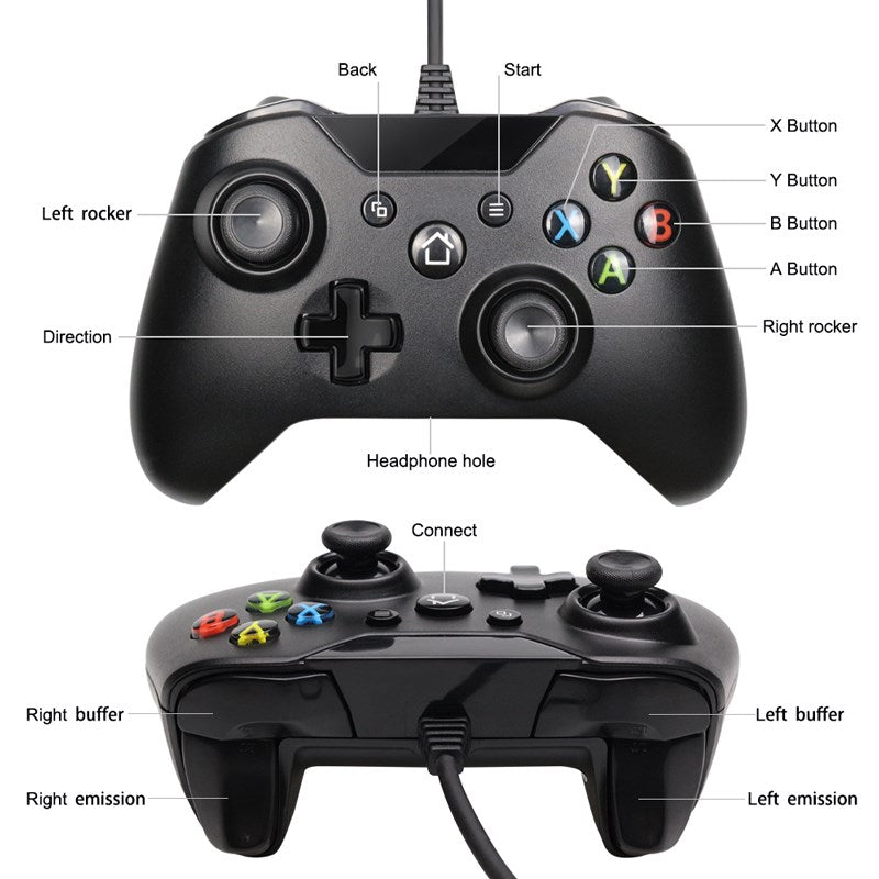 USB Wired Controller Controle For Microsoft Xbox One Controller