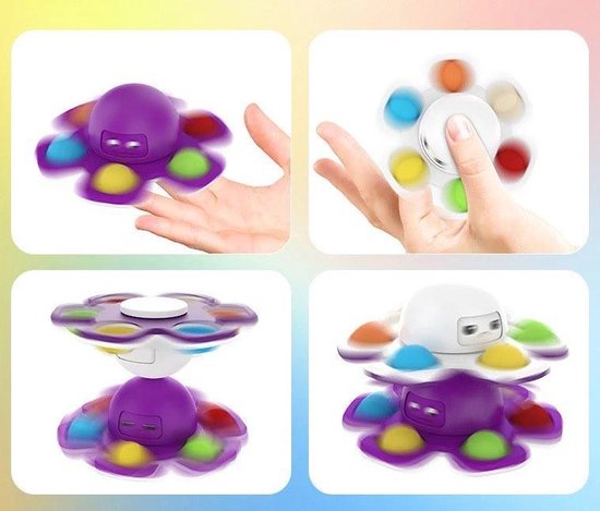 Pop it Octopus - 2x pieces - Keychain - fidget toys