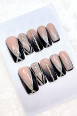 “Black Glam” Press On Nails Set - Horizon Bliss