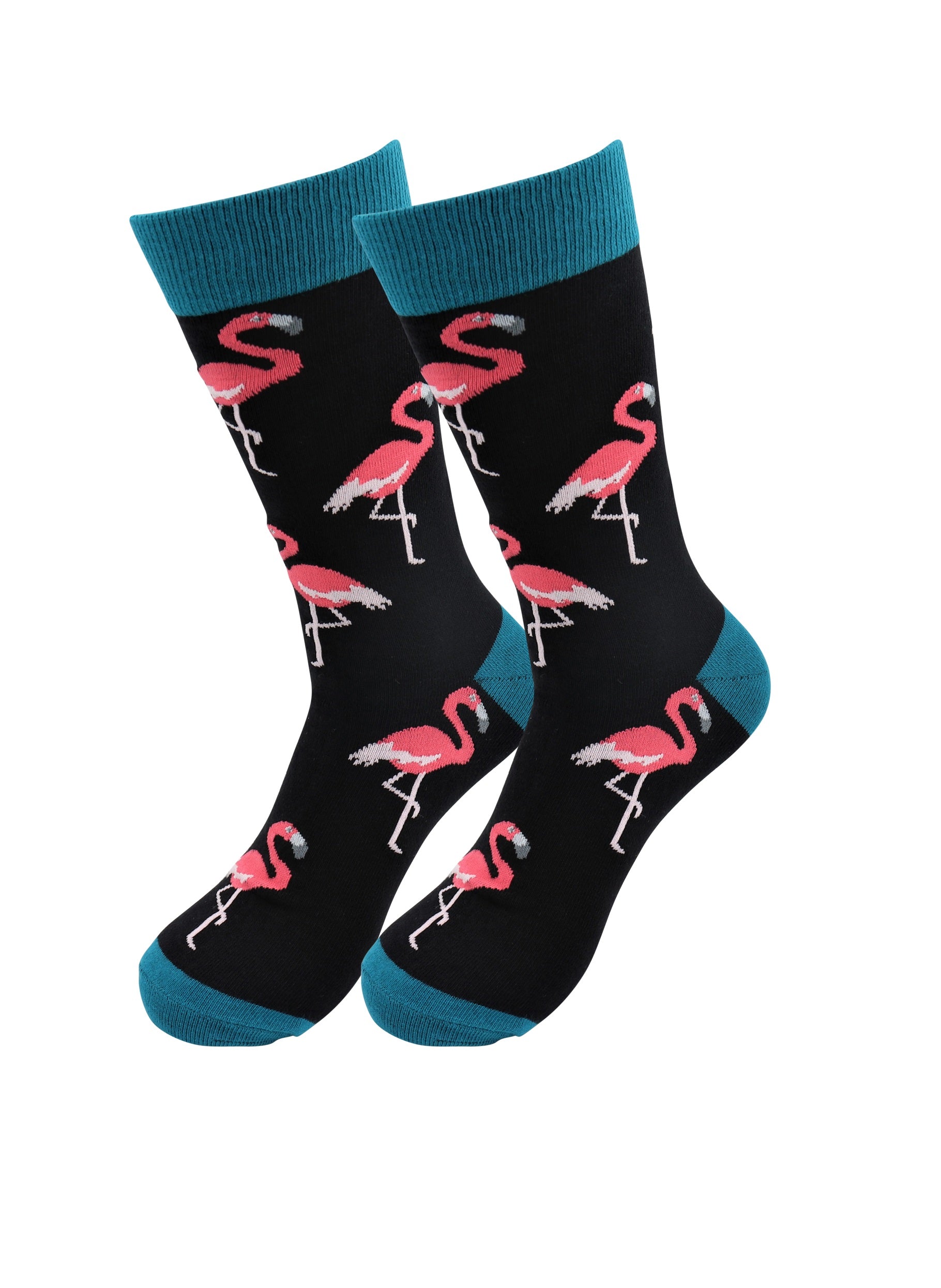 Sick Socks – Flamingo (Black) – Exotic Animals Casual Dress Socks - Horizon Bliss