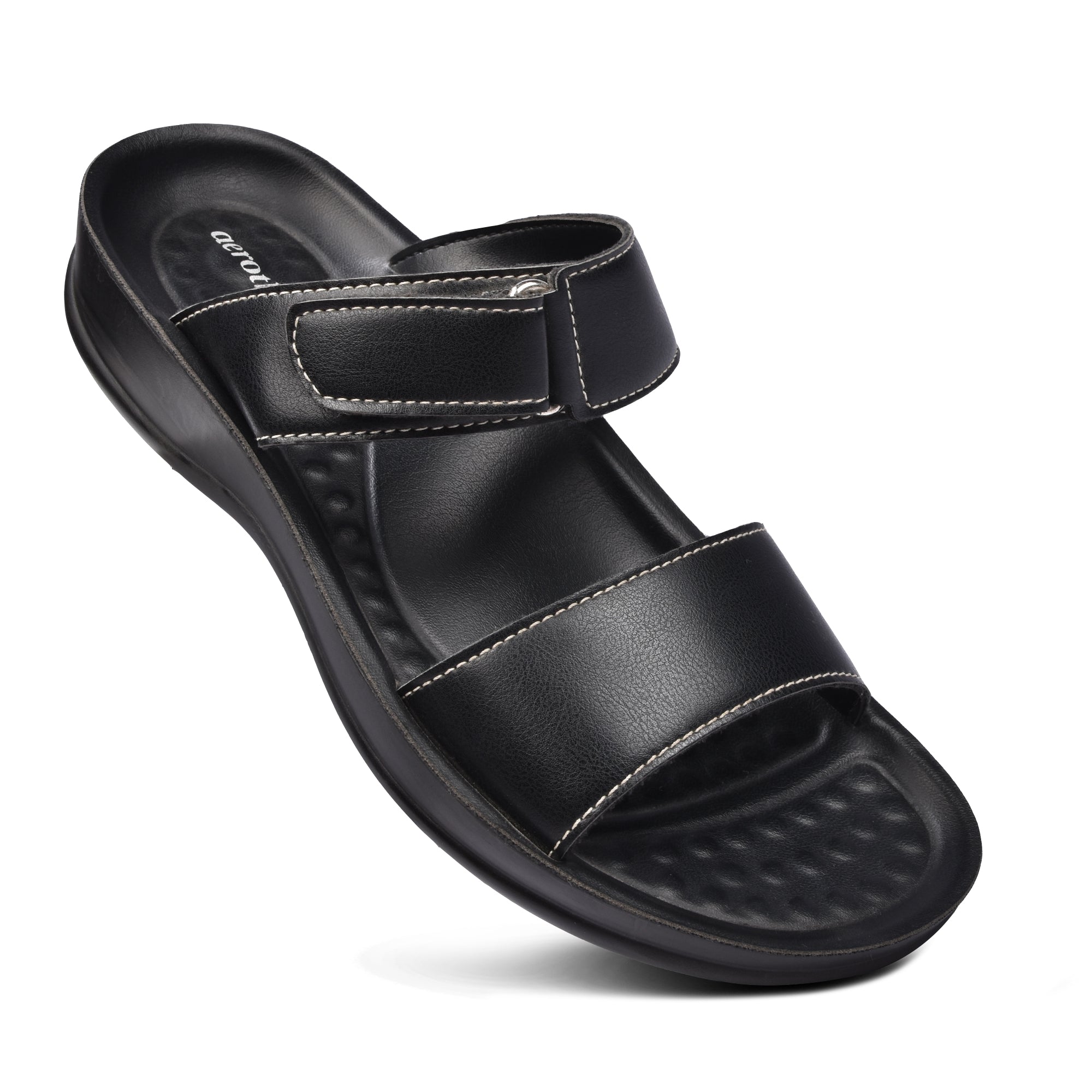 Aerothotic Rustic Women's Velcro Strap Slide Sandals - Horizon Bliss