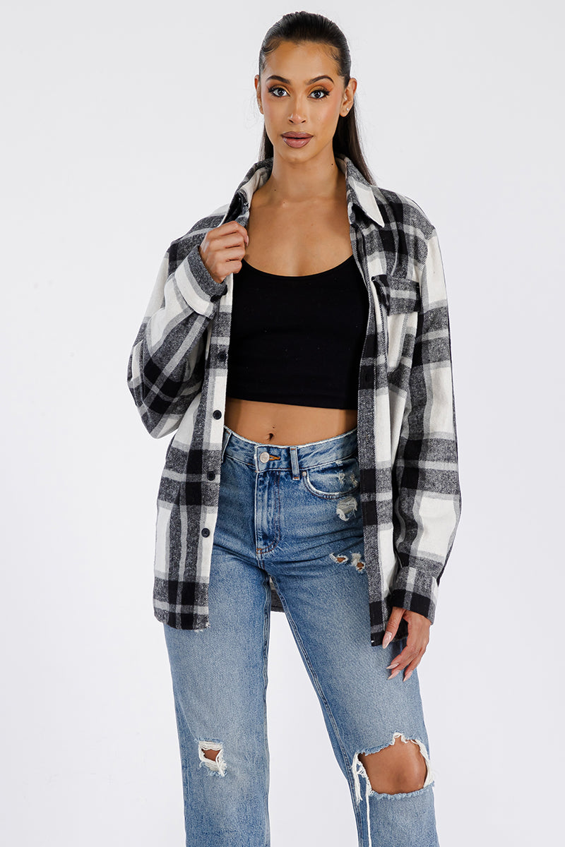 Boyfriend Oversized Soft Flannel Shacket - Horizon Bliss