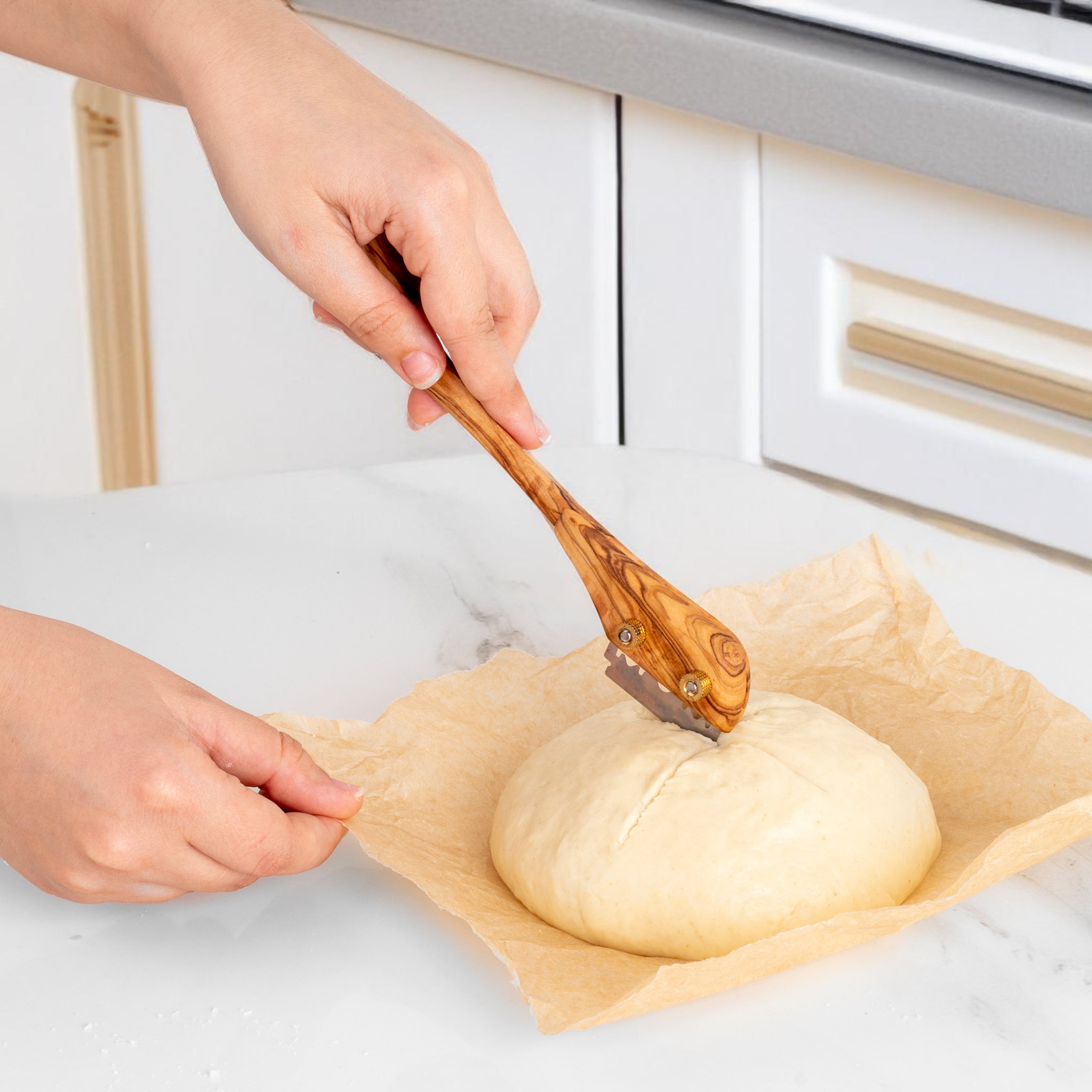 Handmade Olive Wood Bread Lame | Rustic Dough Scoring Tool