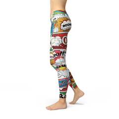 Womens Comic Book Leggings - Horizon Bliss