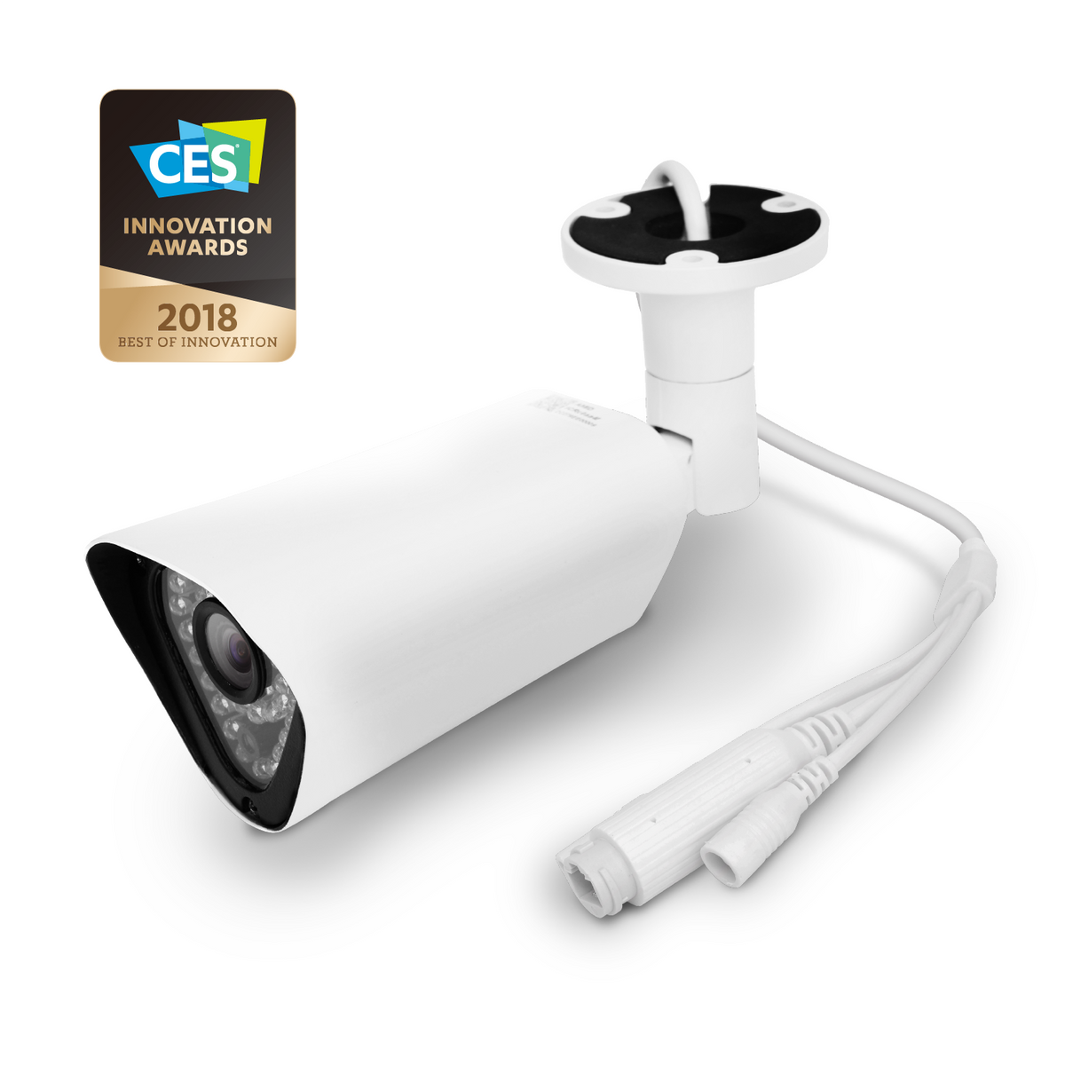 AR4 Outdoor Bullet Camera - White, AI Detection, Night Vision - Horizon Bliss