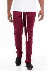 SIMPLE TRACK PANTS- BURGUNDY - Horizon Bliss