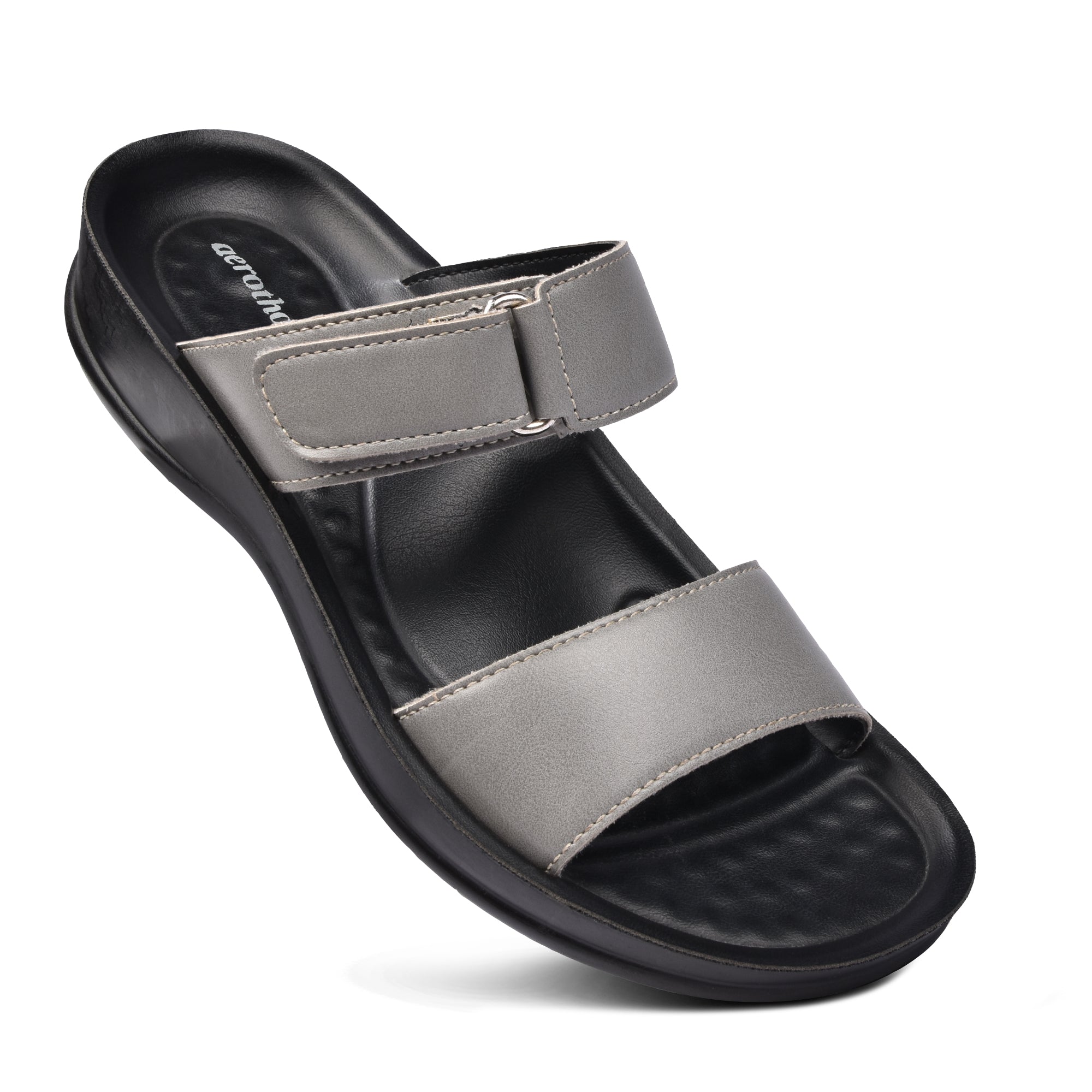 Aerothotic Rustic Women's Velcro Strap Slide Sandals - Horizon Bliss