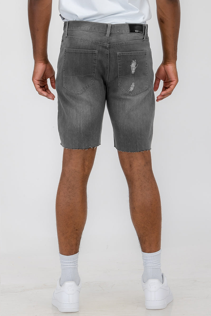 Mens Distressed Denim Shorts - Horizon Bliss