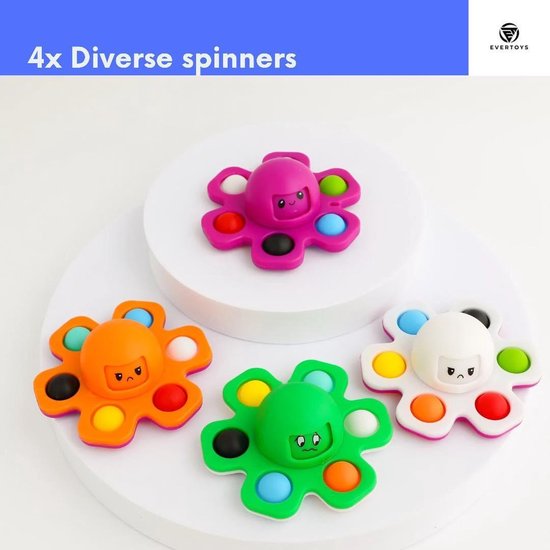 Pop it Octopus - 2x pieces - Keychain - fidget toys