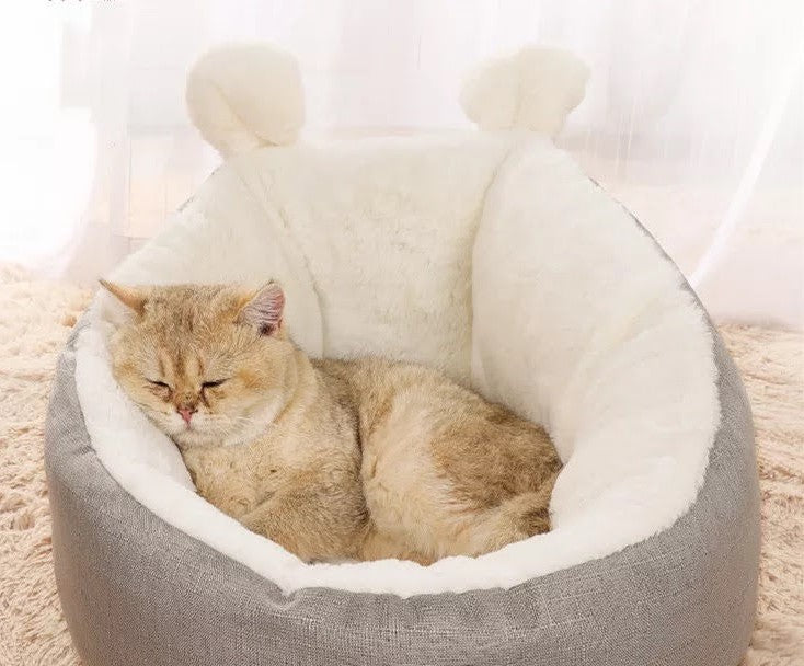 Fast Shipping CAT BED SLEEPING BAG (Grey-Medium)