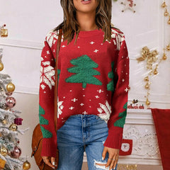 O- neck Pullover Christmas Sweater Tops - Horizon Bliss