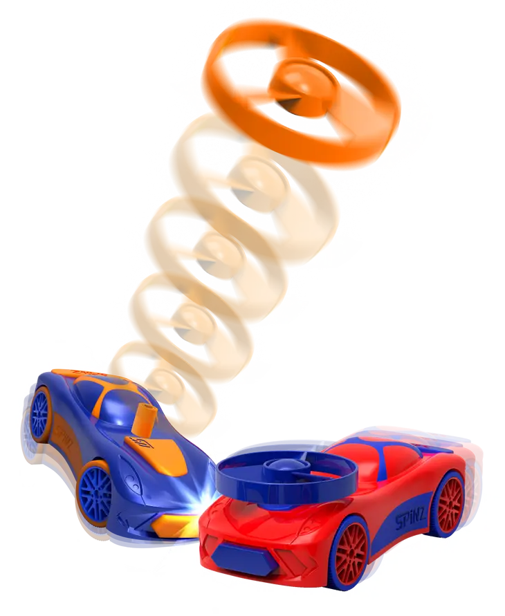 Spinz Pull Back Race Car with Flying Discs (2 Pack Assortment) - Horizon Bliss