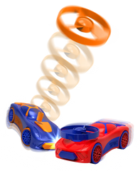 Spinz Pull Back Race Car with Flying Discs (2 Pack Assortment) - Horizon Bliss