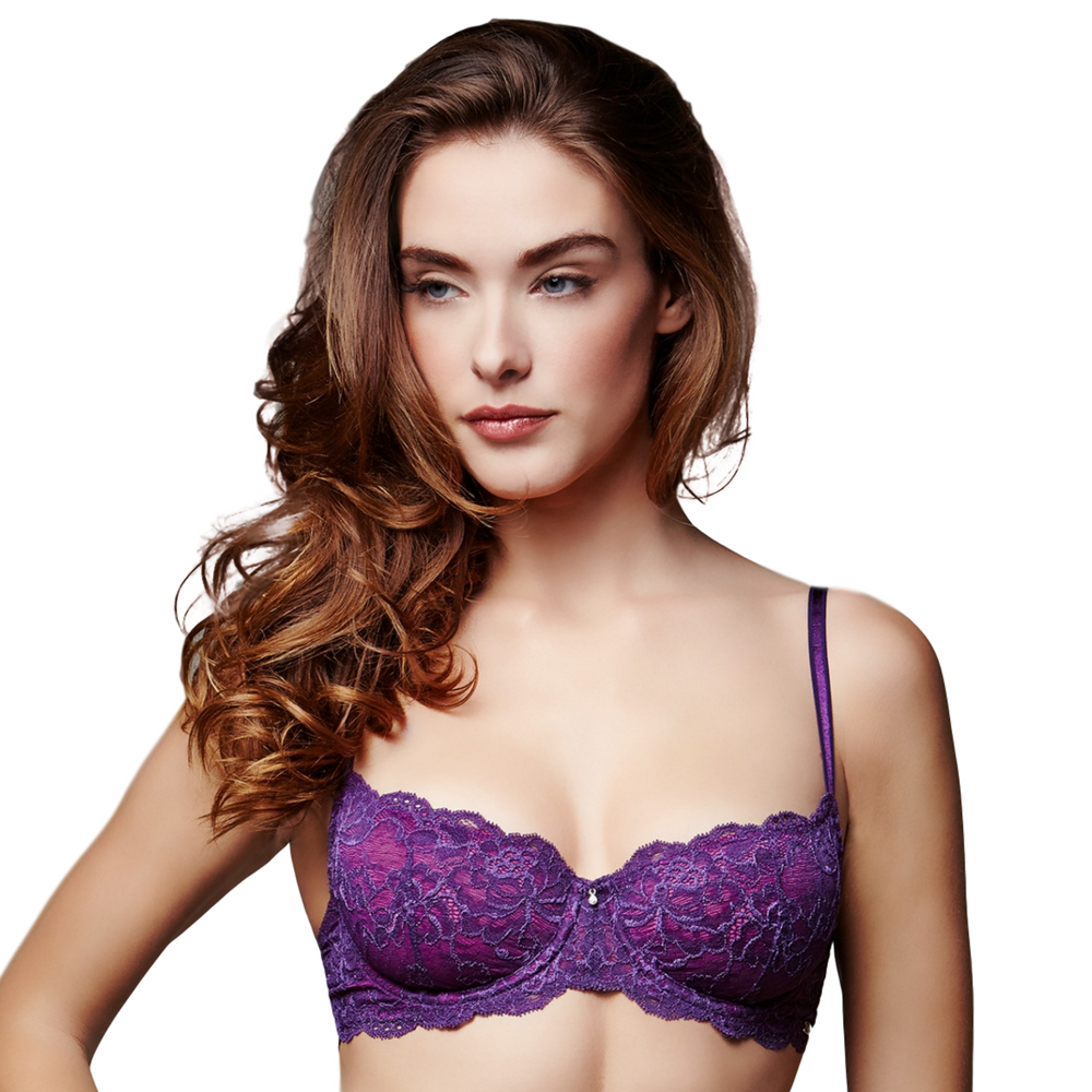 Lace Demi Cup Bra Montelle Intimates Flirt - Horizon Bliss