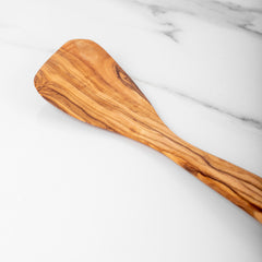 30cm (11.81") Handmade Olive Wood Corner Spatula