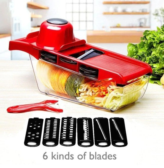 Stainless Steel 6 Blades Vegetable Slicer - Horizon Bliss