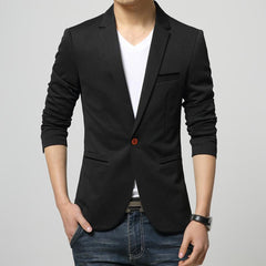 Mens One Button Slim Fit Blazer - Horizon Bliss