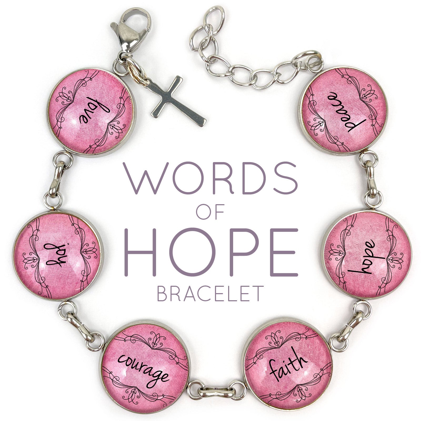 Love, Joy, Courage, Faith, Hope, Peace - Words of Hope Bracelet - Horizon Bliss