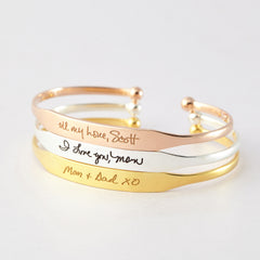 Handwritten Bracelet Memorial Handwriting Jewelry - Horizon Bliss