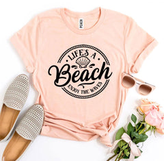 Life’s a Beach Enjoy The Waves T-shirt - Horizon Bliss