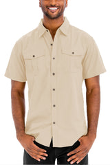 TWO POCKET BUTTON DOWN SHIRT - Horizon Bliss