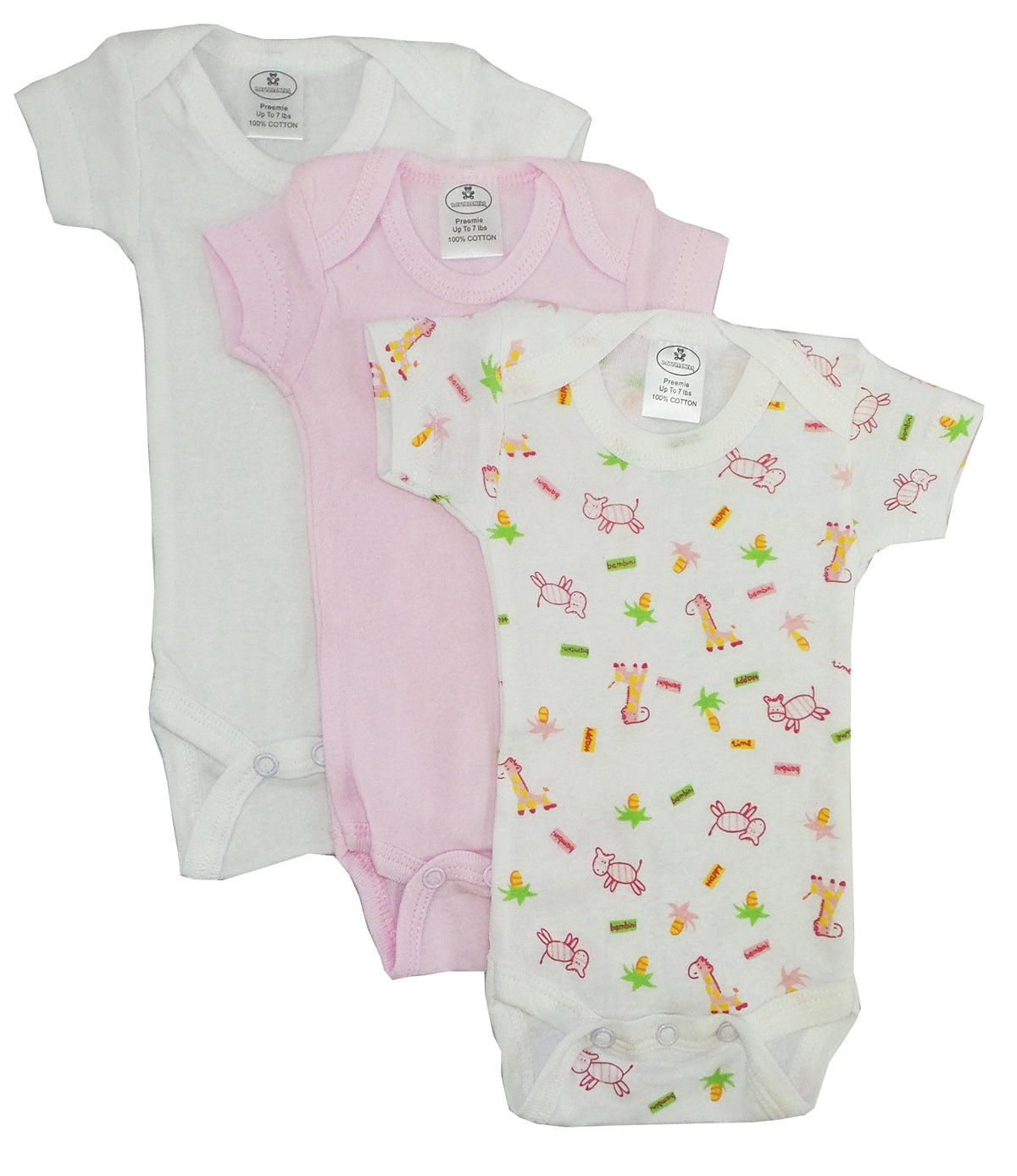 Bambini Girls' Printed Short Sleeve Variety Pack - Horizon Bliss