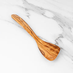 30cm (11.81") Handmade Olive Wood Corner Spatula