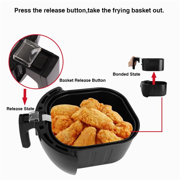 120V 1800W 5.3 L Air Fryer Computer Model - Horizon Bliss